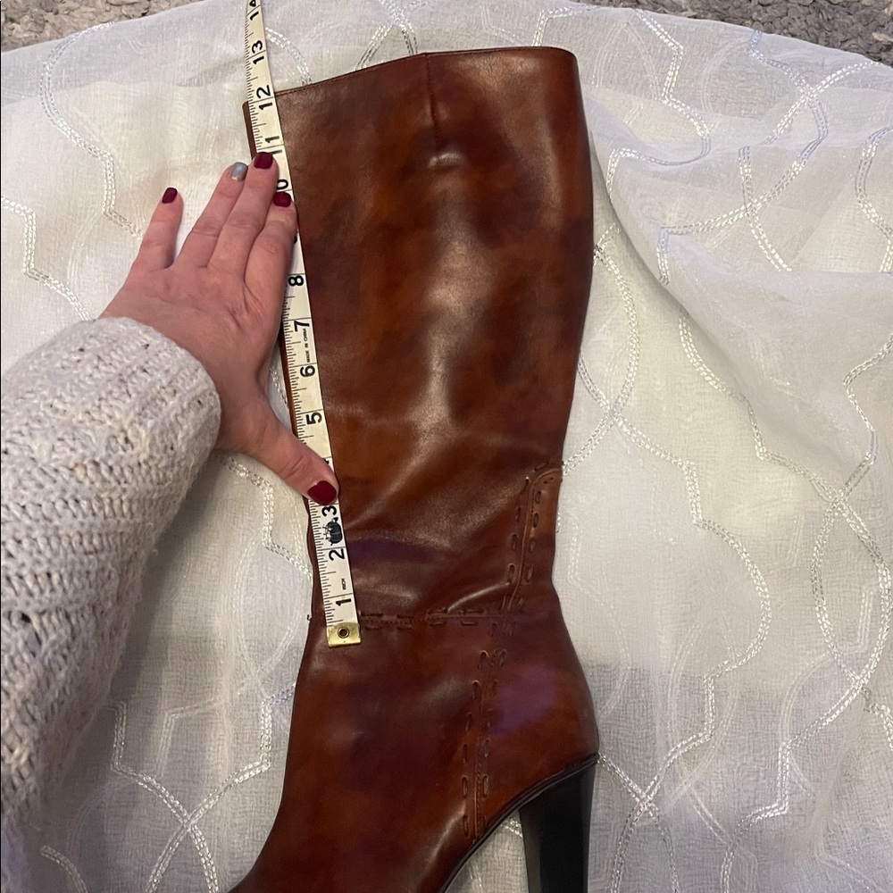 Jcrew high heel leather boots in cognac - Picture 8 of 12
